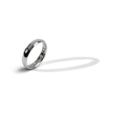 Vow Band, Solid Sterling Silver, Platinum Vermeil, 4mm
