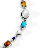 Colorful Life Bracelet, Sterling Silver, Gemstones