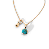 Colorful Life Necklace, Gold Vermeil, Sterling Silver, Treated Turquoise