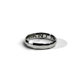 Vow Band, Solid Sterling Silver, Platinum Vermeil, 4mm
