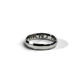Vow Band, Solid Sterling Silver, Platinum Vermeil, 4mm