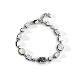 Colorful Life Bracelet, Solid Blocks, Sterling Silver, Mother of Pearl