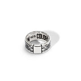 Colorful Life Band, Solid Sterling Silver, Gemstones