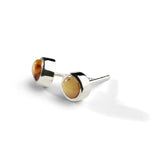 Colorful Life Stud Earrings, Sterling Silver, Amber