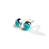 Colorful Life Stud Earrings, Sterlings Silver, Treated Turquoise