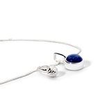 Colorful Life Necklace, Solid Sterling Silver, Lapis Lazuli