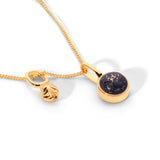Colorful Life Necklace, Gold Vermeil, Sterling Silver, Lapis Lazuli