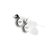 Colorful Life Short Drop Earrings, Sterling Silver, Amber, Mother of Pearl
