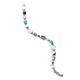 Colorful Life Bracelet, Solid Blocks, Sterling Silver, Gemstones