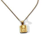 Maldive Palm Necklace, Sterling Silver, Gold Vermiel