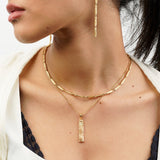 Maldiva Necklace, Sterling Silver, Gold Vermiel