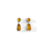 Colorful Life Earrings, Sterling Silver, Amber