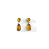 Colorful Life Earrings, Sterling Silver, Amber