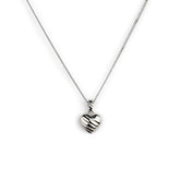 L'Amour Croissant Heart Necklace, Sterling Silver