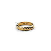 L'Amour Croissant Band, Sterling Silver, Gold vermeil