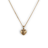 L'Amour Croissant Heart Necklace, Sterling Silver, Gold vermeil