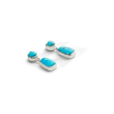 Colorful Life Earrings, Sterling Silver, Treated Turquoise