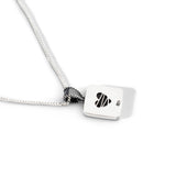 Maldiva Palm Necklace, Solid Sterling Silver