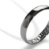 Vow Band, Solid Sterling Silver, Platinum Vermeil, 4mm