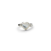 L'Amour Croissant Ring, Sterling Silver, Mother of Pearl