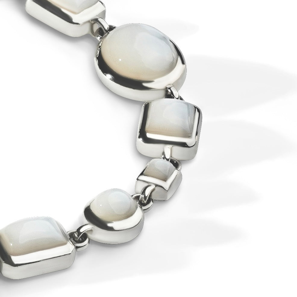 Colorful Life Bracelet, Sterling Silver, Mother of Pearl