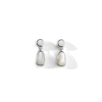 Colorful Life Earrings, Sterling Silver, Mother of Pearl