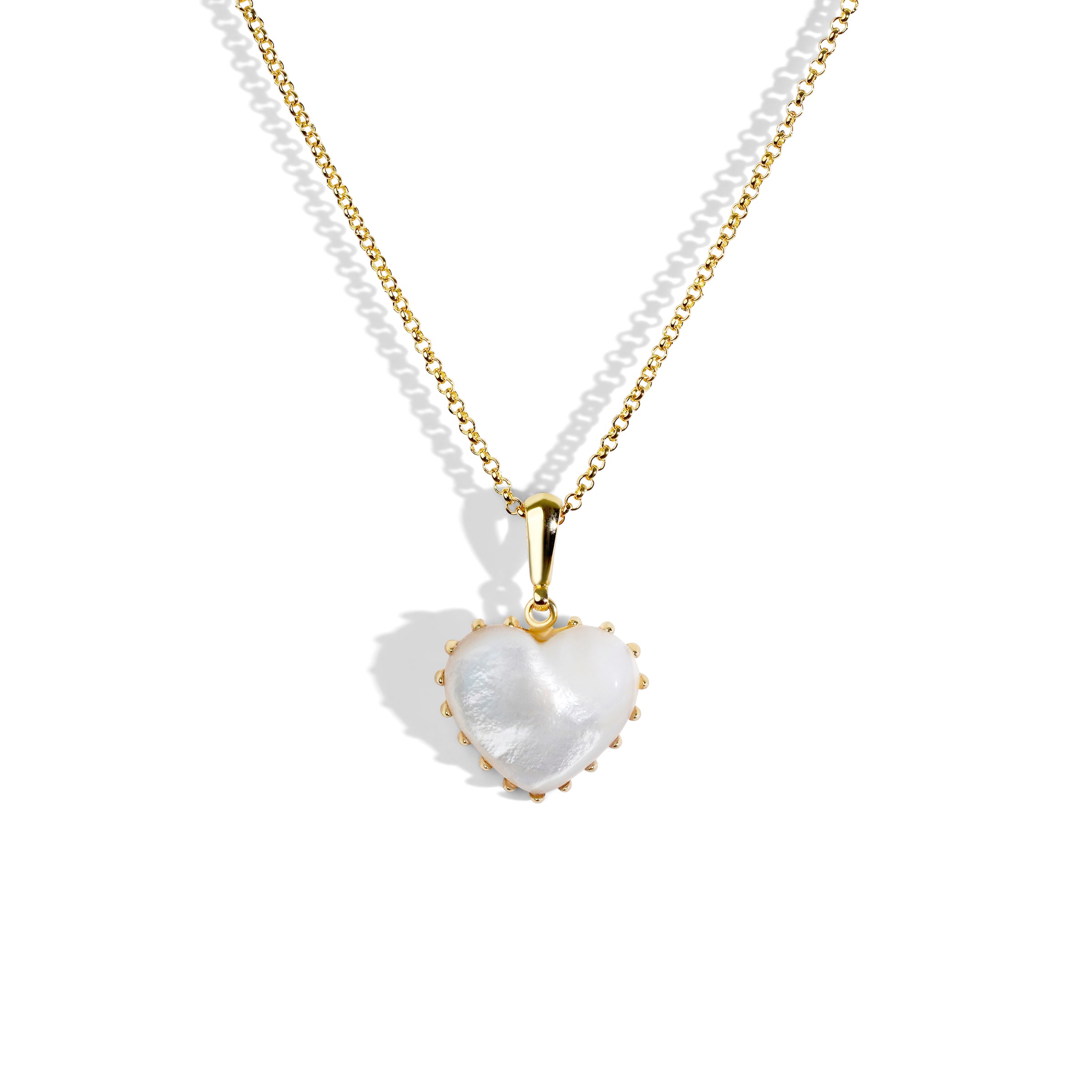 Colorful Life Pendant Necklace, Sterling Silver, Gold Vermeil, Mother of Pearl