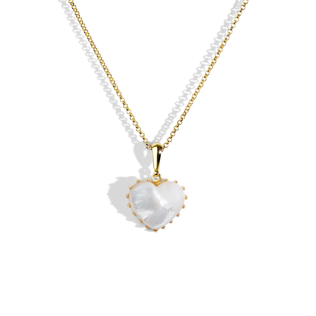 Colorful Life Pendant Necklace, Sterling Silver, Gold Vermeil, Mother of Pearl