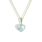 Colorful Life Croissant Necklace, Sterling Silver, Gold Vermeil, Mother of Pearl