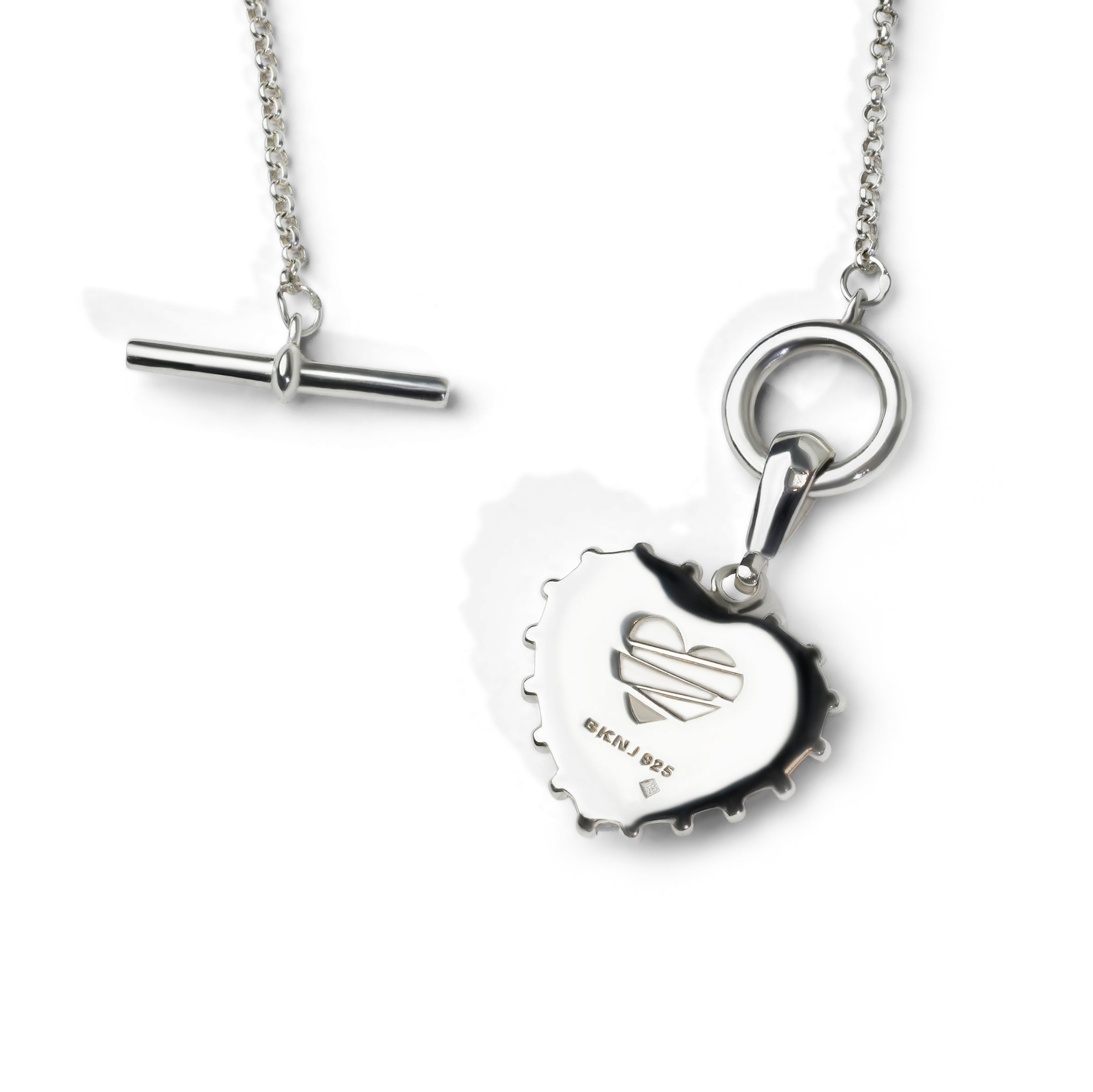 Colorful Life Toggle Necklace, Solid Sterling Silver, Mother of Pearl