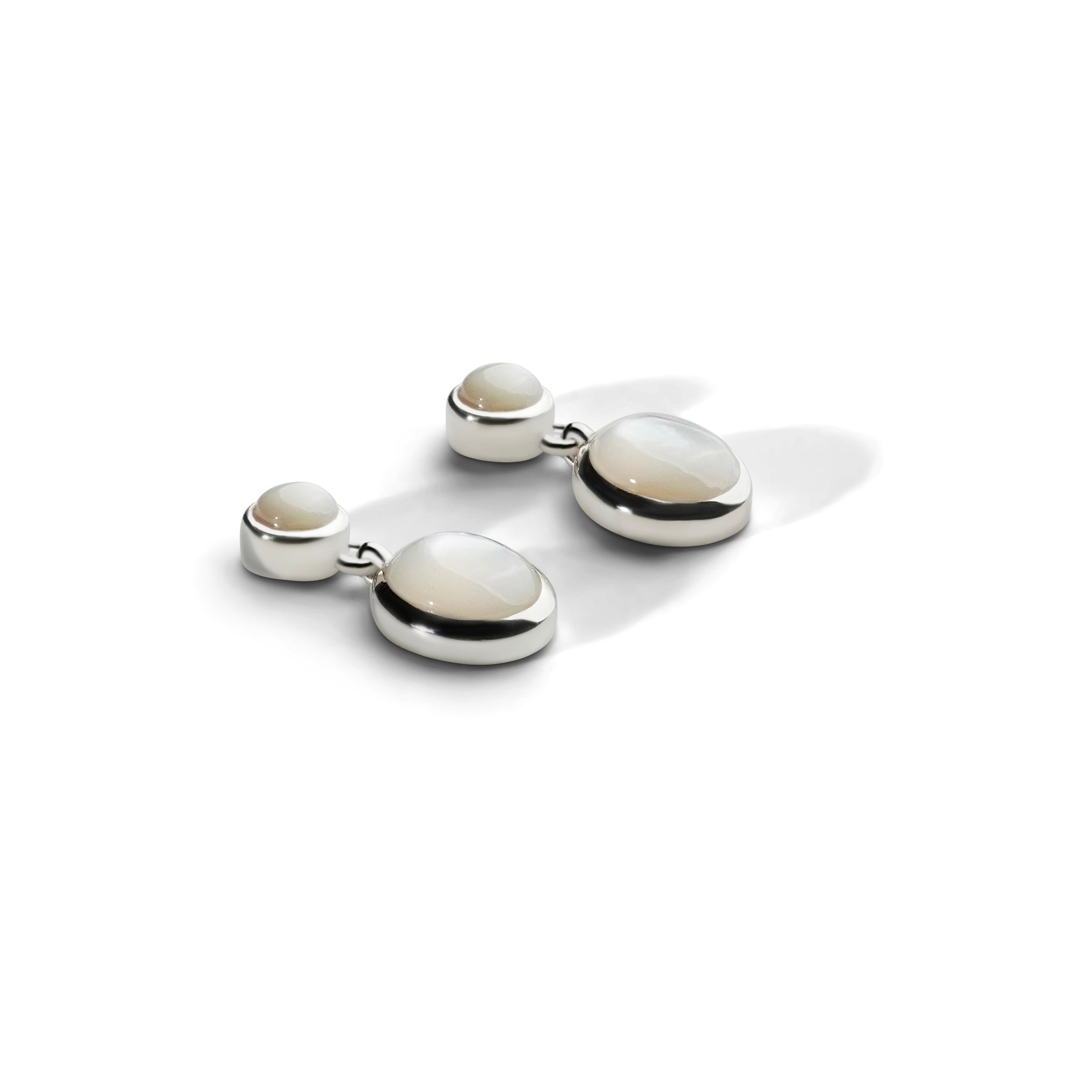 Colorful Life Short Drop Earrings, Sterling Silver, Mother of Pearl