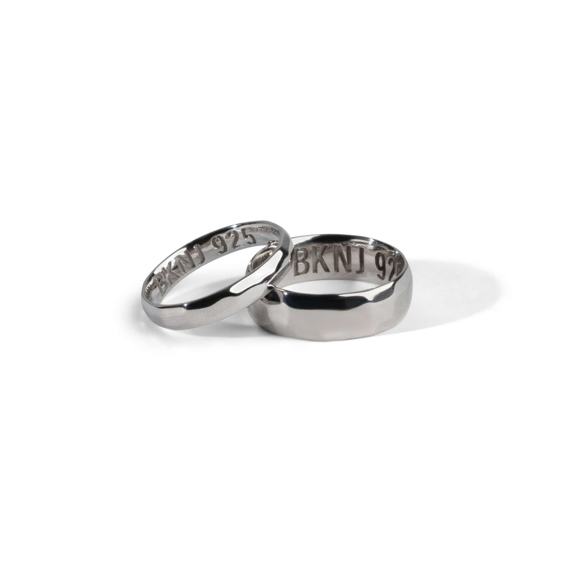 Vow Band, Solid Sterling Silver, Platinum Vermeil, 7mm