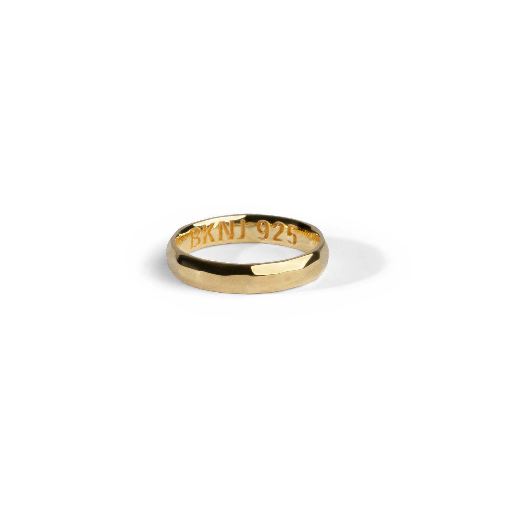 Vow Band, Solid Sterling Silver, Gold Vermeil 4mm