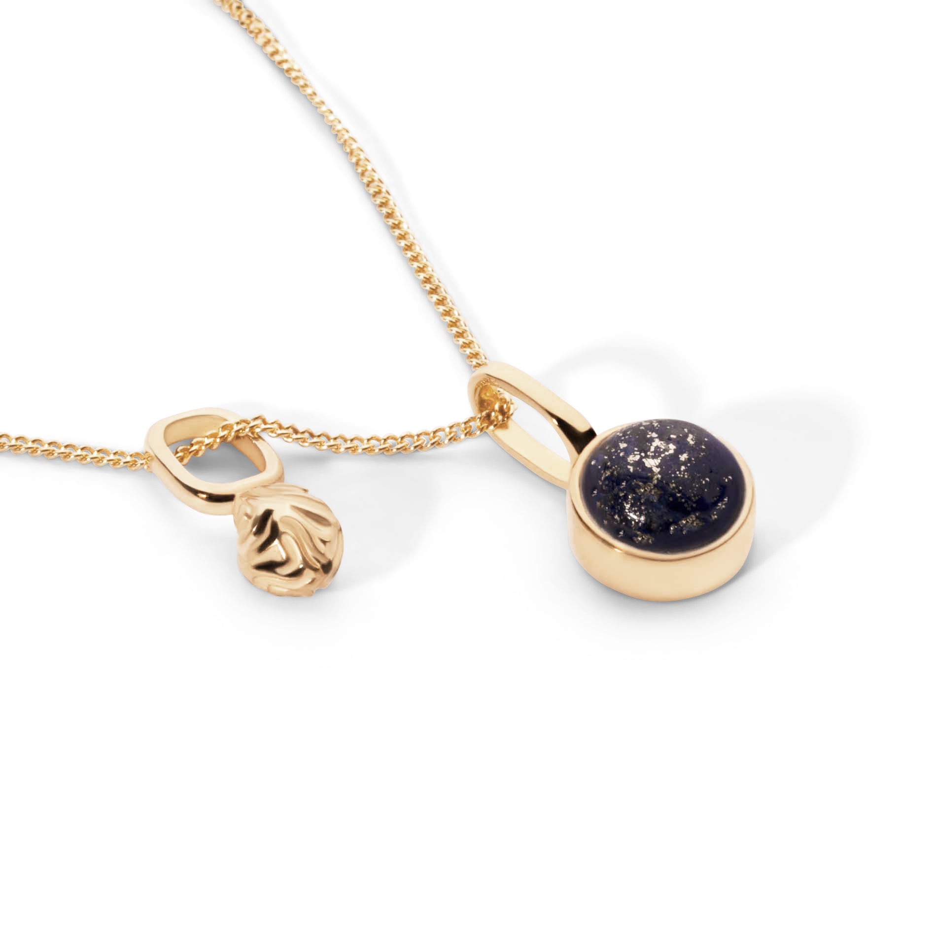 Colorful Life Necklace, Gold Vermeil, Sterling Silver, Lapis Lazuli