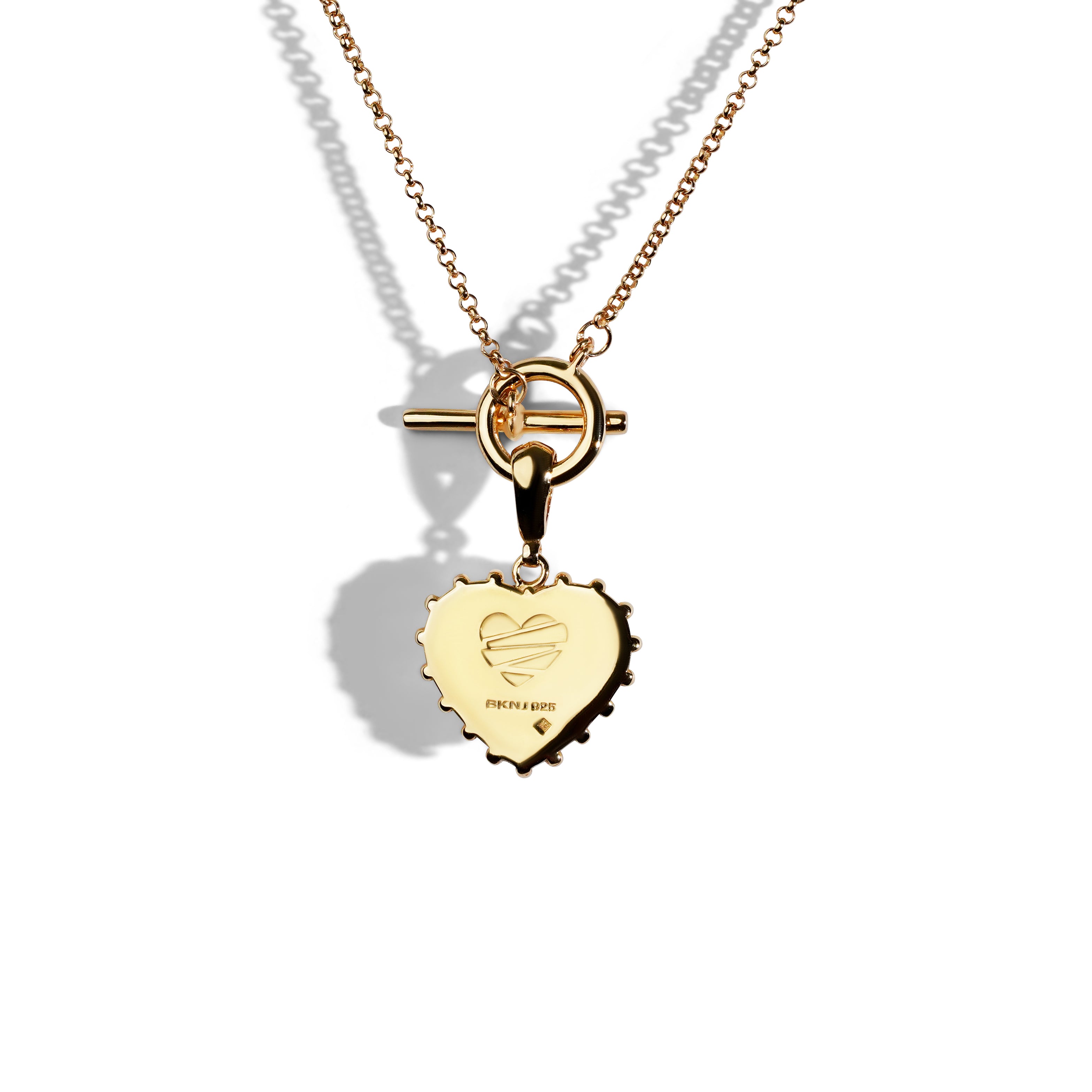 Colorful Life Toggle Necklace, Solid Sterling Silver, Gold Vermeil, Mother of Pearl