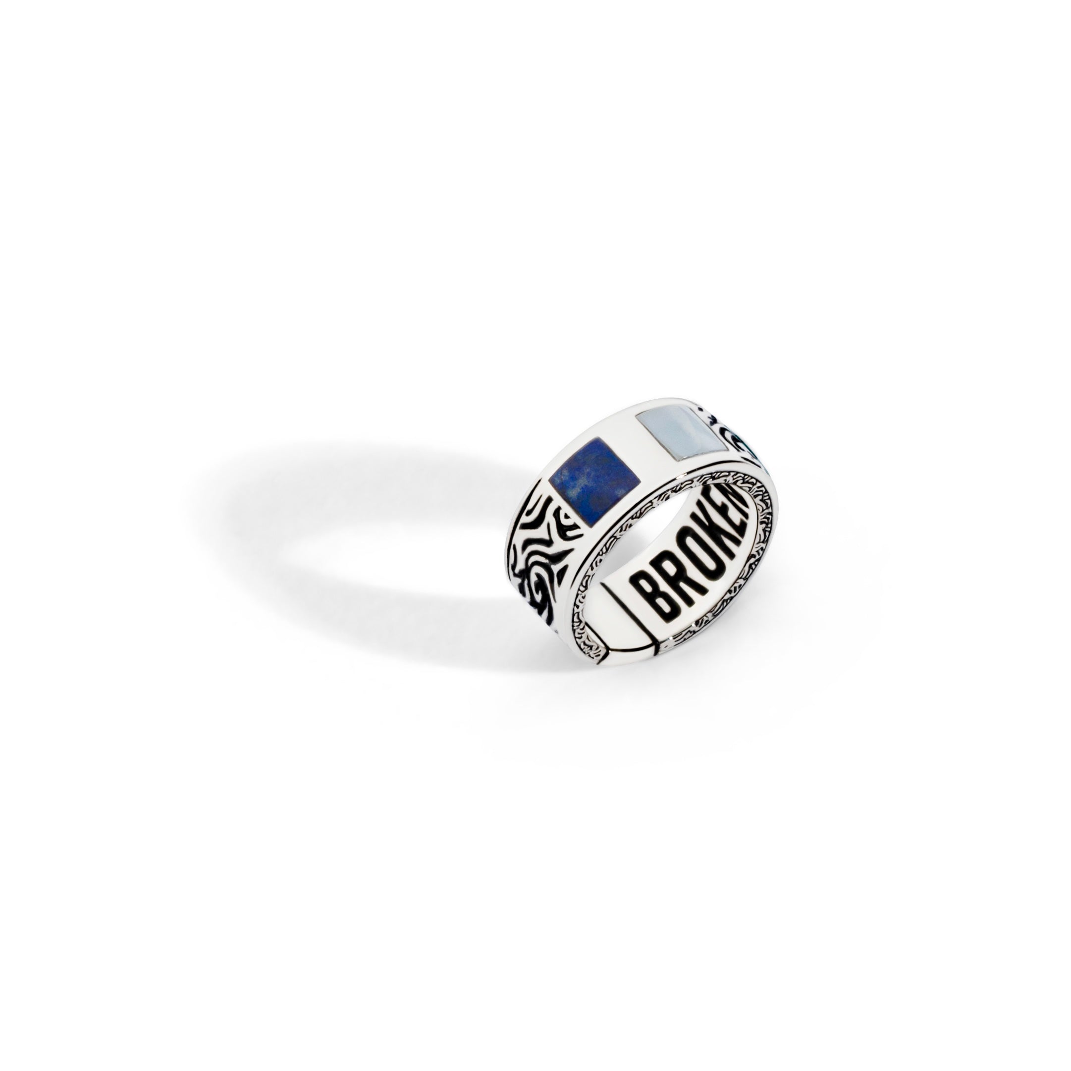 Colorful Life Band, Solid Sterling Silver, Gemstones