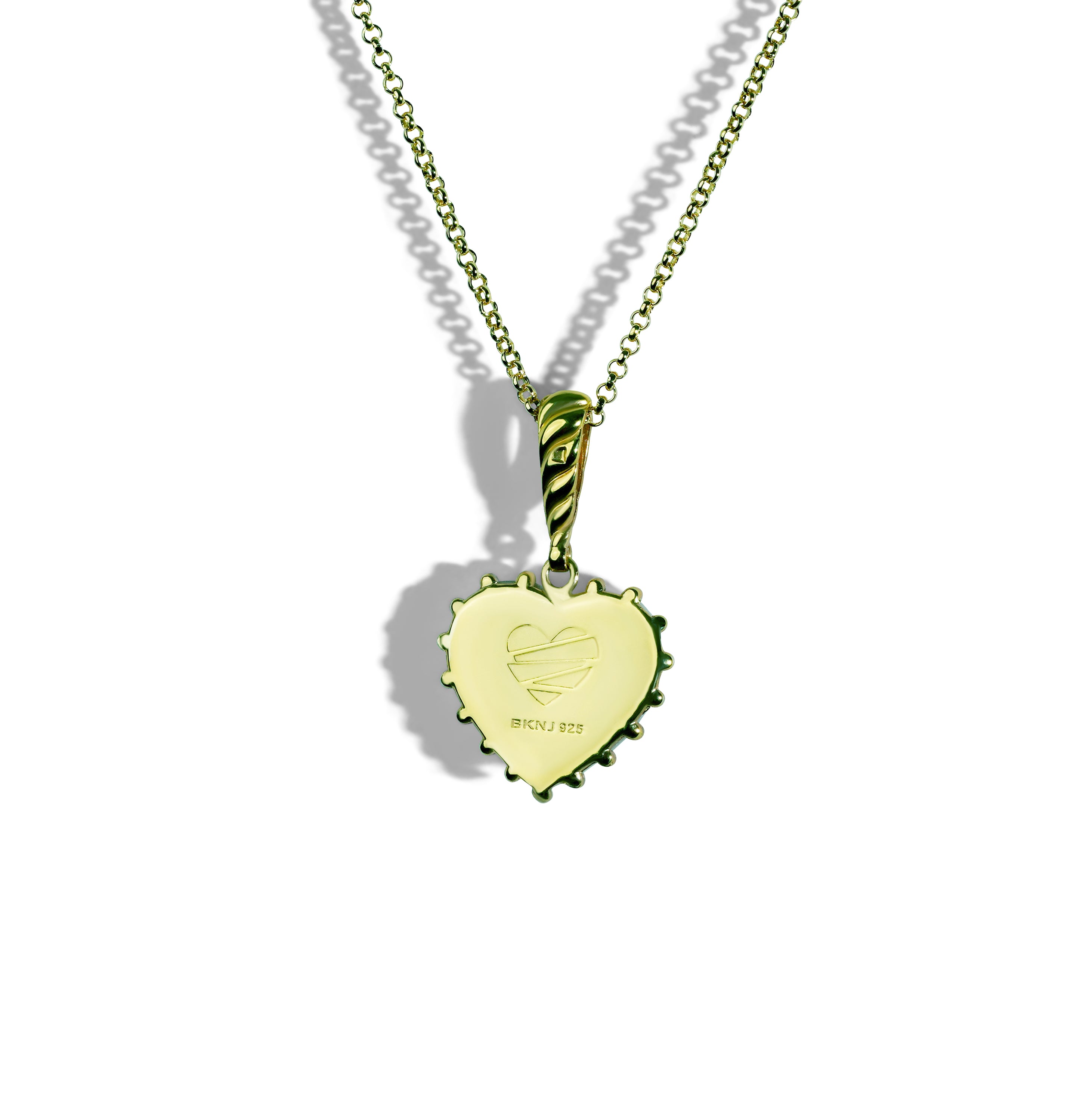Colorful Life Croissant Necklace, Sterling Silver, Gold Vermeil, Mother of Pearl