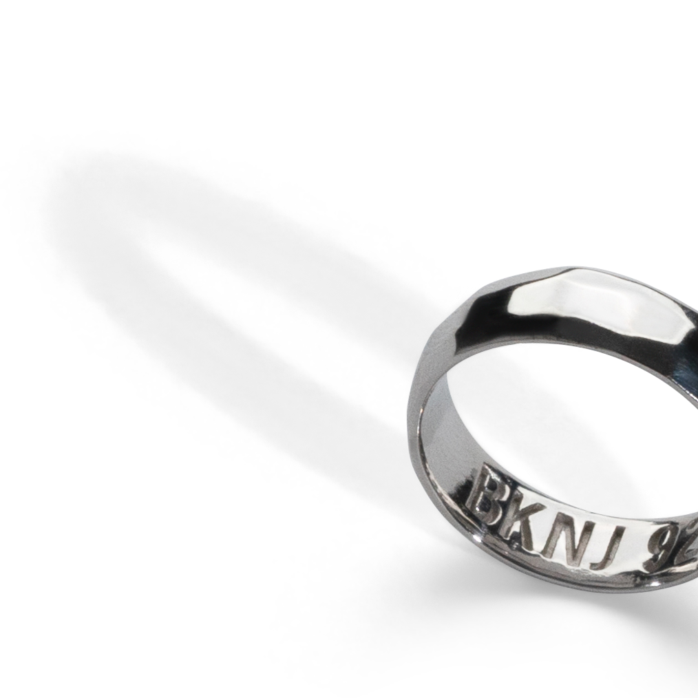 Vow Band, Solid Sterling Silver, Platinum Vermeil, 7mm