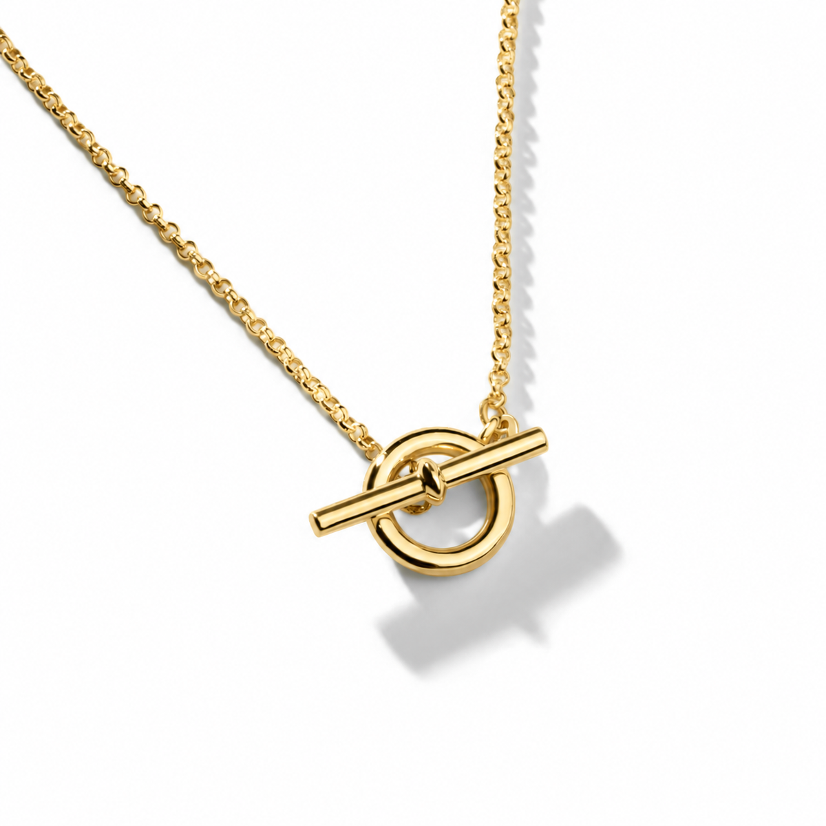 Colorful Life Toggle Necklace, Solid Sterling Silver, Gold Vermeil