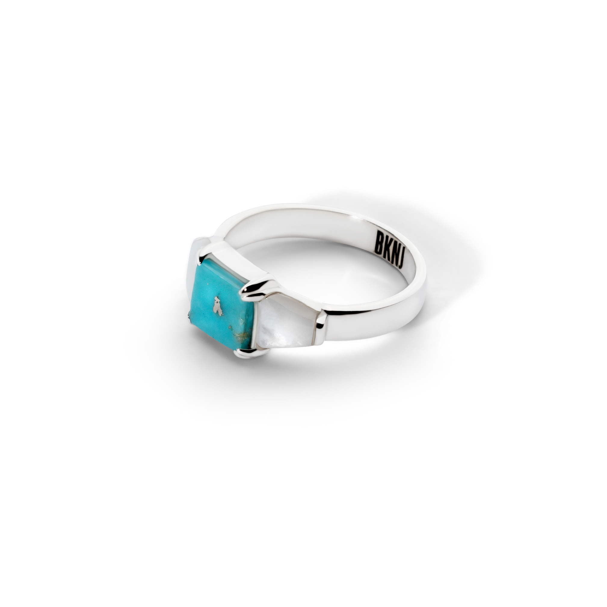 Colorful Life Ring, Sterling Silver, Turquoise, Mother of Pearl