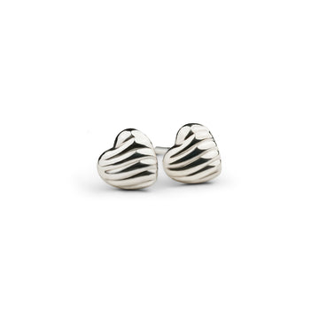 L'Amour Croissant Stud Earrings, Sterling Silver