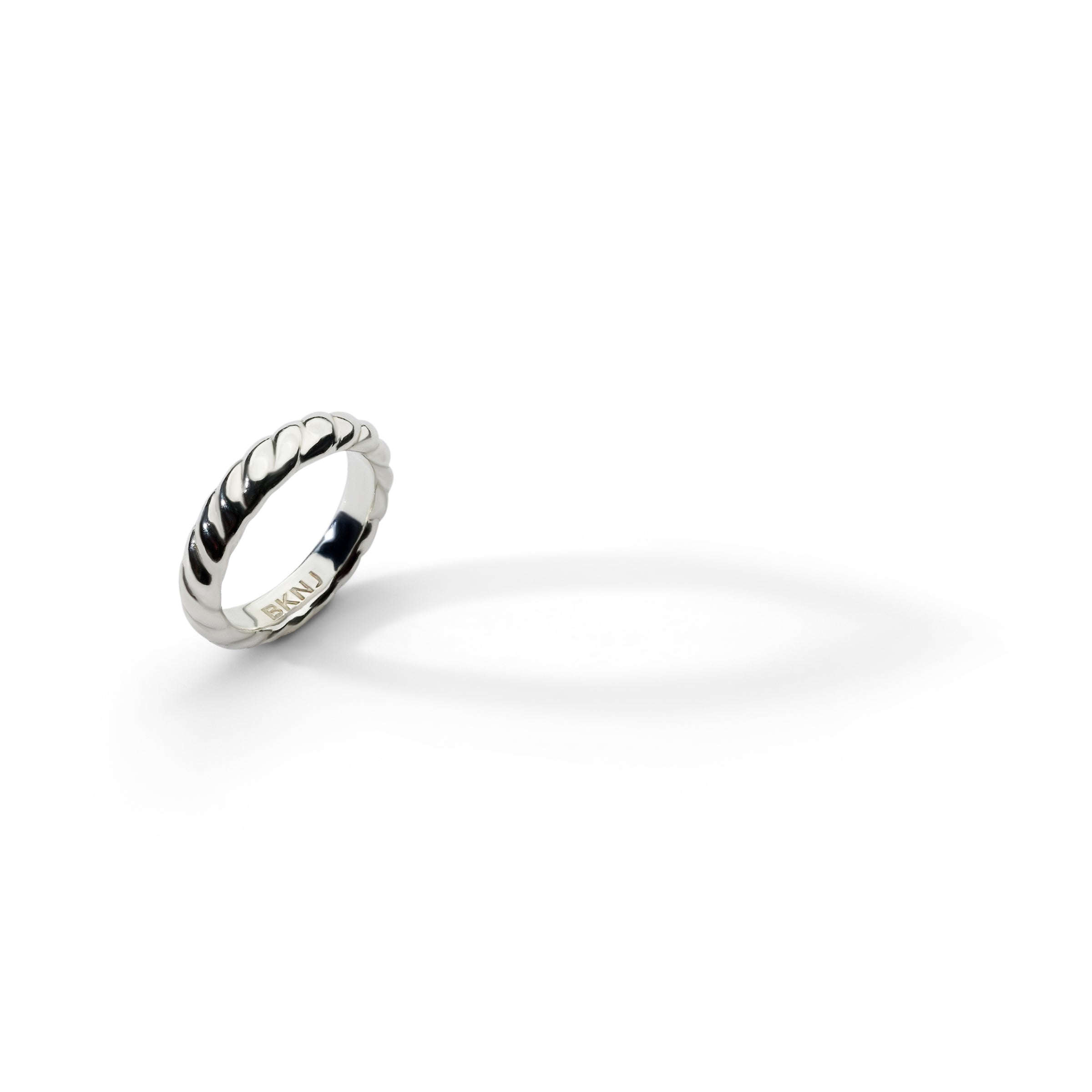 L'Amour Croissant Band, Sterling Silver