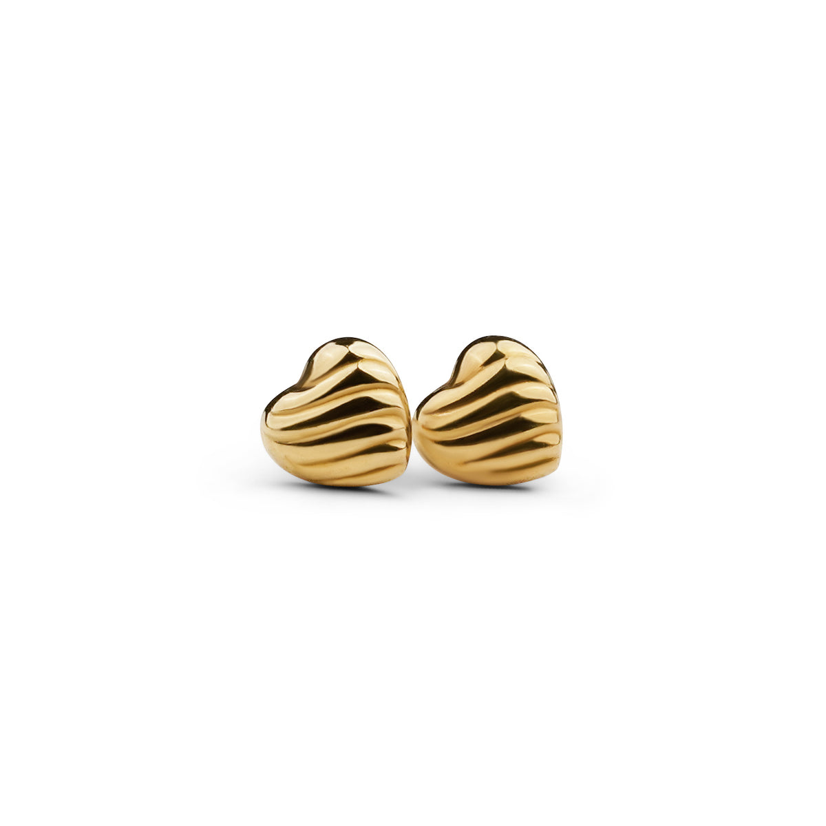 L'Amour Croissant Stud Earrings, Sterling Silver, Gold Vermeil