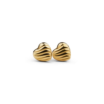 L'Amour Croissant Stud Earrings, Sterling Silver, Gold Vermeil