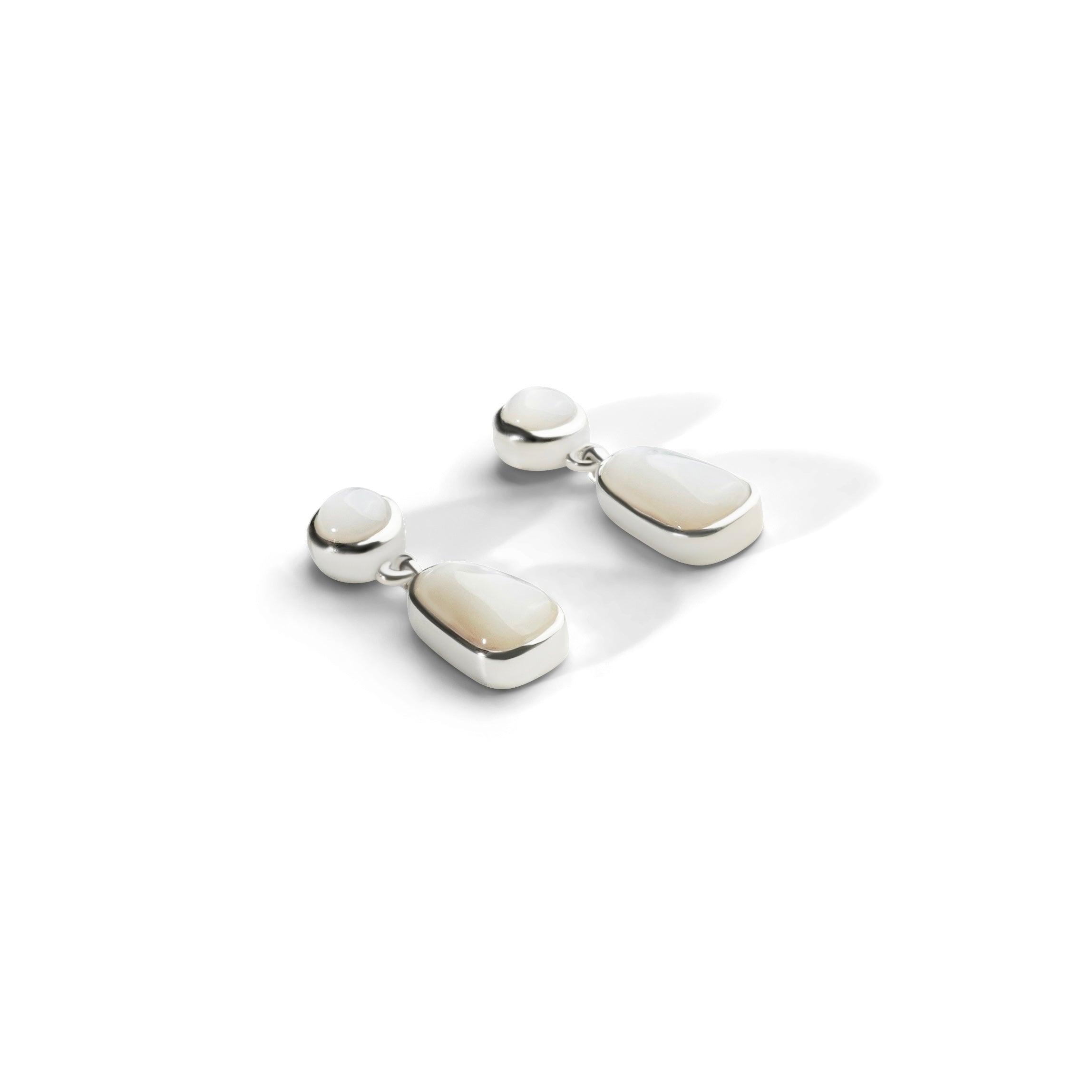 Colorful Life Earrings, Sterling Silver, Mother of Pearl