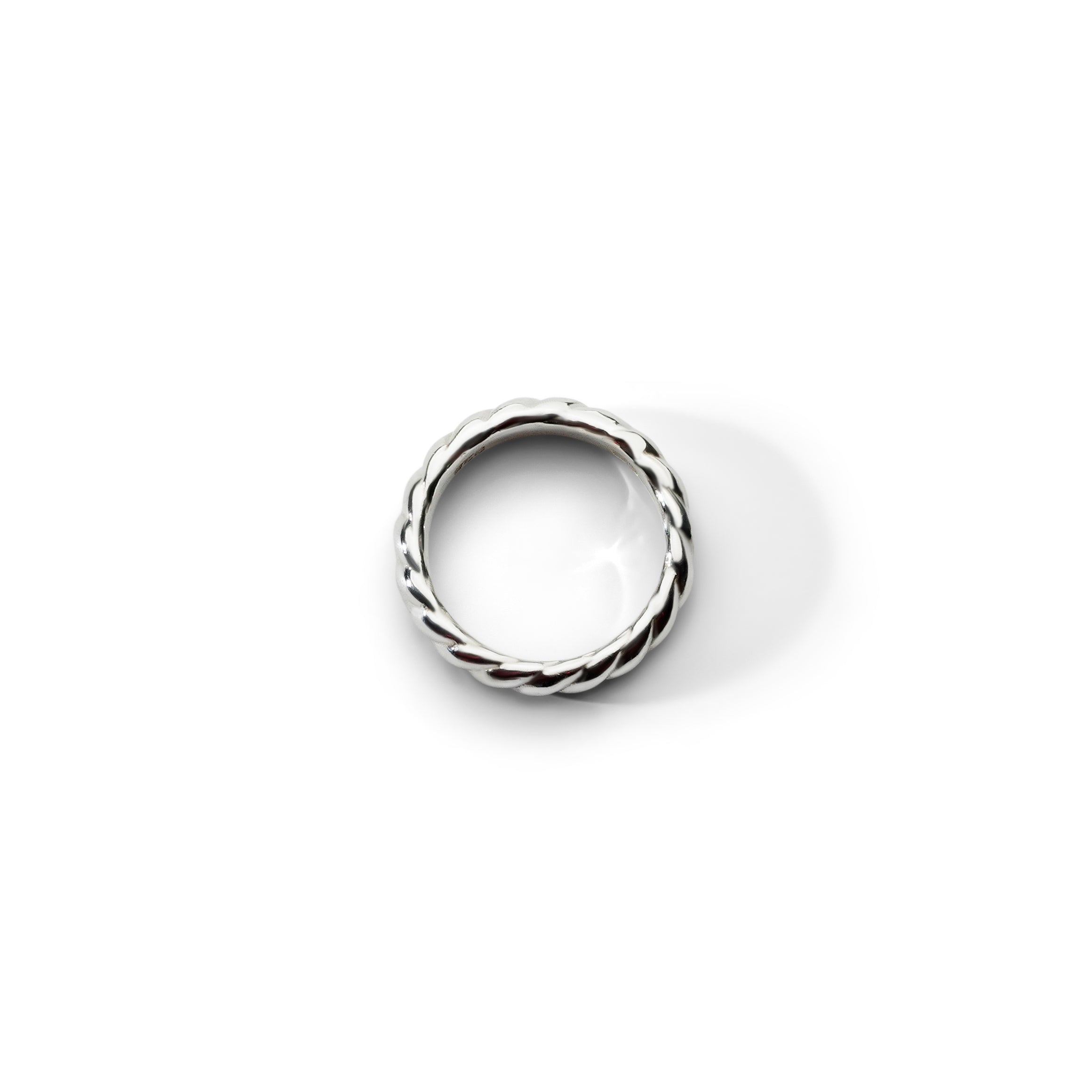 L'Amour Croissant Band, Sterling Silver
