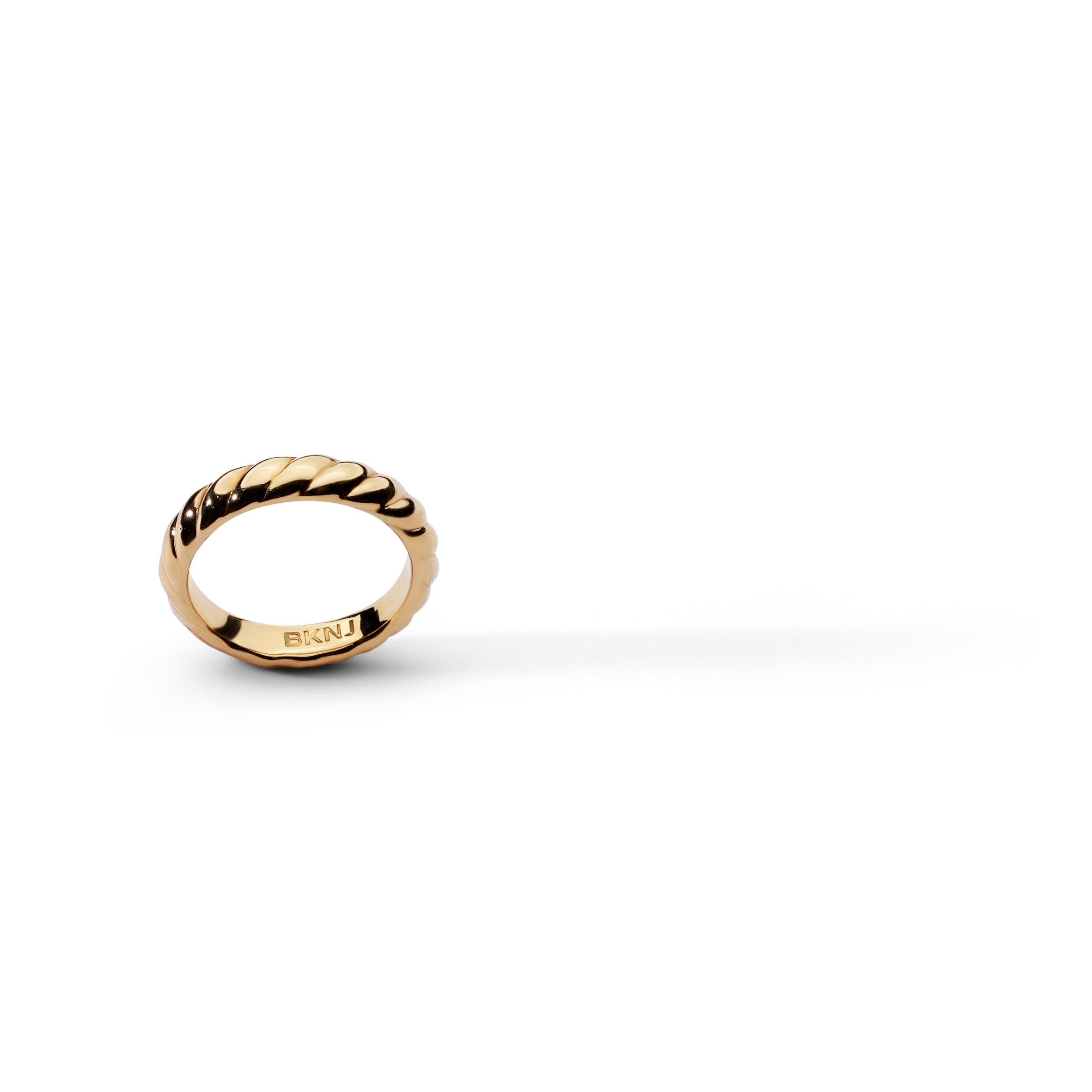 L'Amour Croissant Band, Sterling Silver, Gold vermeil