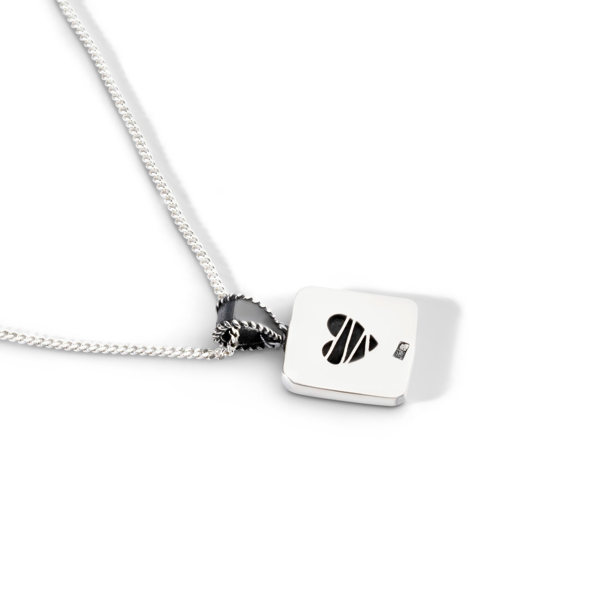 Maldiva Palm Necklace, Solid Sterling Silver